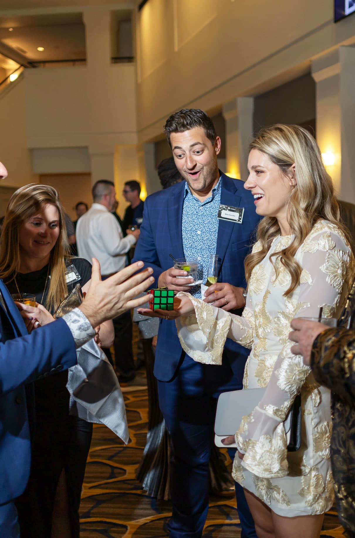 Guest reacting to close-up mentalism